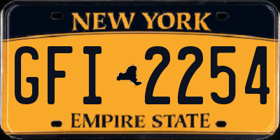 NY license plate GFI2254