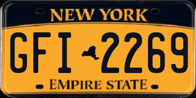 NY license plate GFI2269