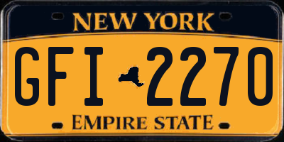 NY license plate GFI2270