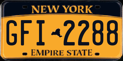 NY license plate GFI2288