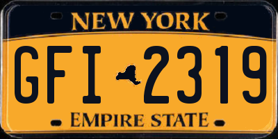 NY license plate GFI2319