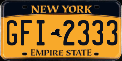 NY license plate GFI2333