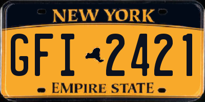 NY license plate GFI2421