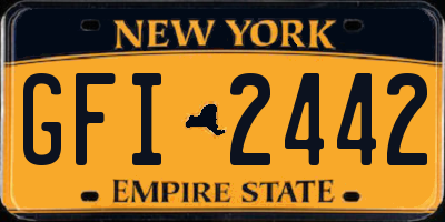 NY license plate GFI2442