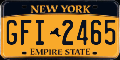 NY license plate GFI2465