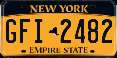 NY license plate GFI2482