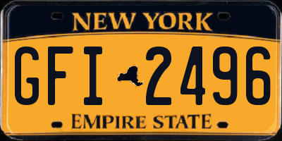 NY license plate GFI2496