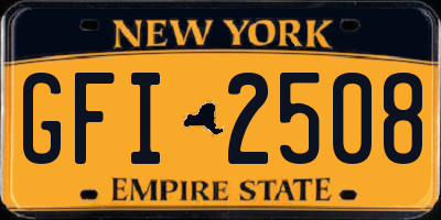 NY license plate GFI2508
