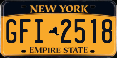 NY license plate GFI2518