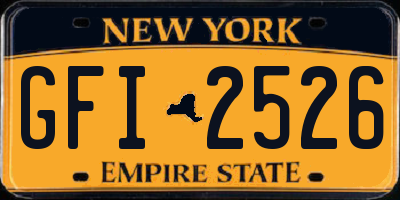 NY license plate GFI2526