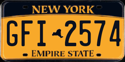 NY license plate GFI2574