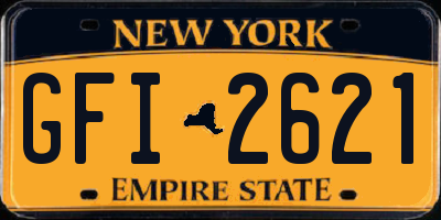 NY license plate GFI2621