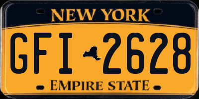 NY license plate GFI2628