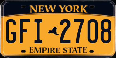 NY license plate GFI2708