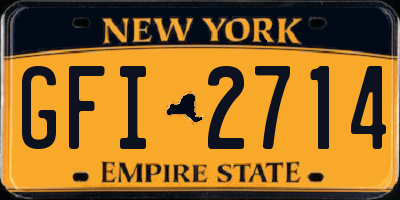 NY license plate GFI2714