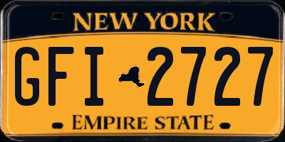 NY license plate GFI2727