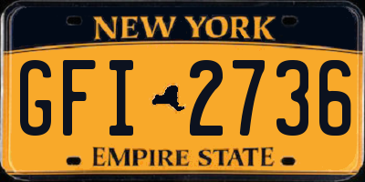 NY license plate GFI2736