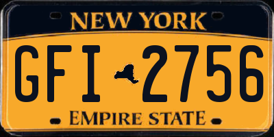 NY license plate GFI2756