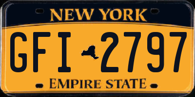 NY license plate GFI2797