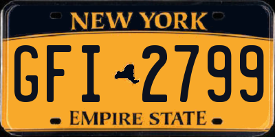 NY license plate GFI2799