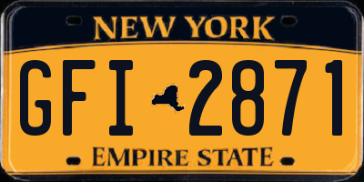 NY license plate GFI2871