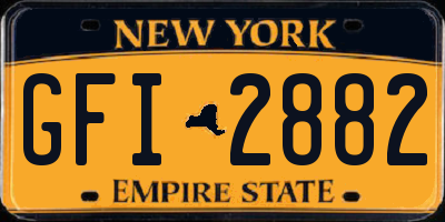 NY license plate GFI2882