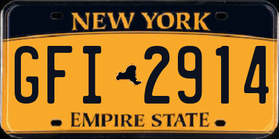 NY license plate GFI2914