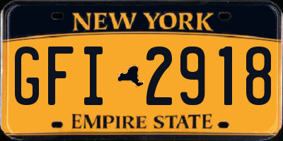 NY license plate GFI2918