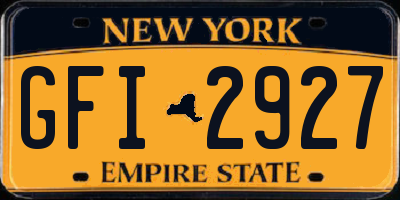 NY license plate GFI2927