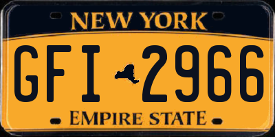 NY license plate GFI2966