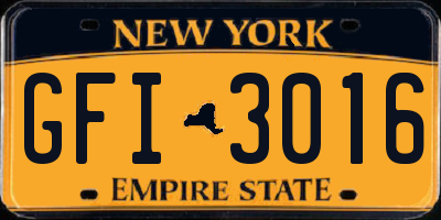 NY license plate GFI3016