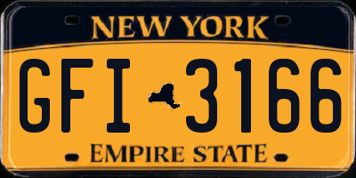 NY license plate GFI3166