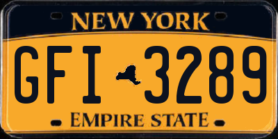 NY license plate GFI3289