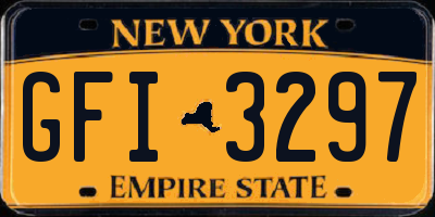 NY license plate GFI3297