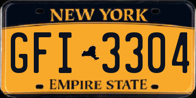 NY license plate GFI3304