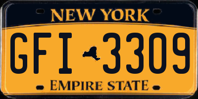NY license plate GFI3309