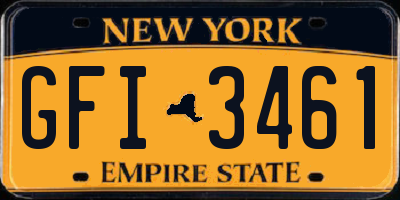 NY license plate GFI3461