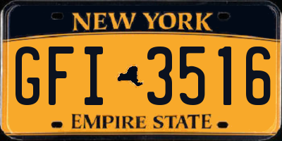 NY license plate GFI3516