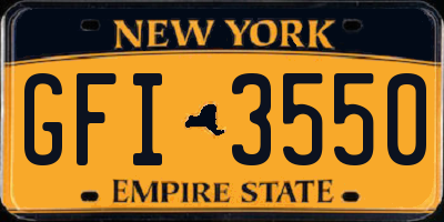 NY license plate GFI3550