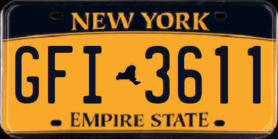 NY license plate GFI3611