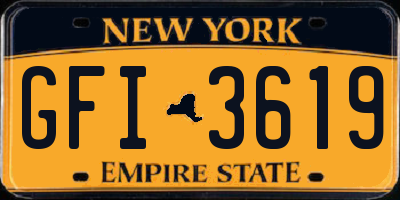 NY license plate GFI3619