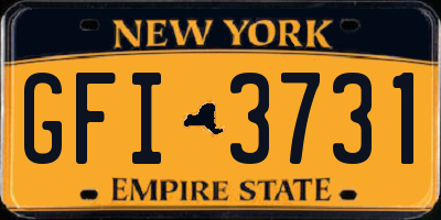 NY license plate GFI3731