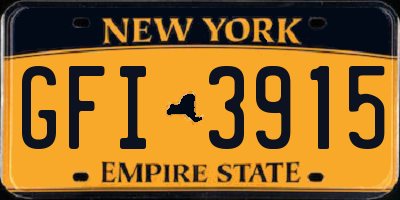NY license plate GFI3915