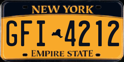 NY license plate GFI4212