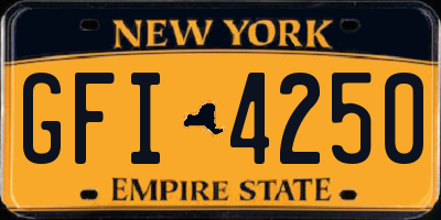 NY license plate GFI4250