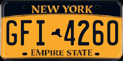 NY license plate GFI4260
