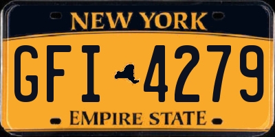 NY license plate GFI4279
