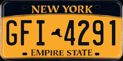 NY license plate GFI4291