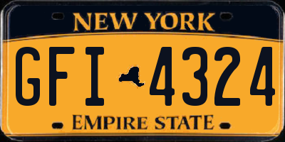 NY license plate GFI4324