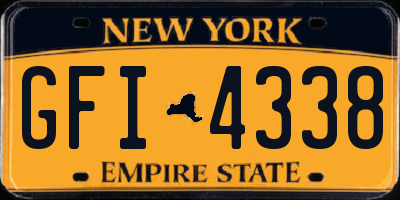 NY license plate GFI4338